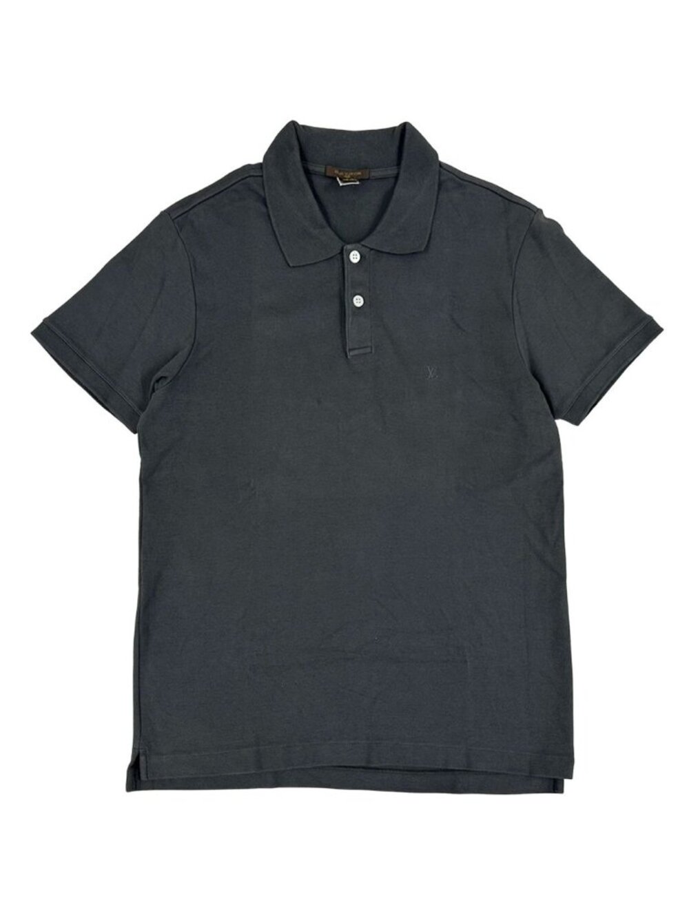 Louis Vuitton Polo Shirt Cotton Dark Gray Logo Simple L